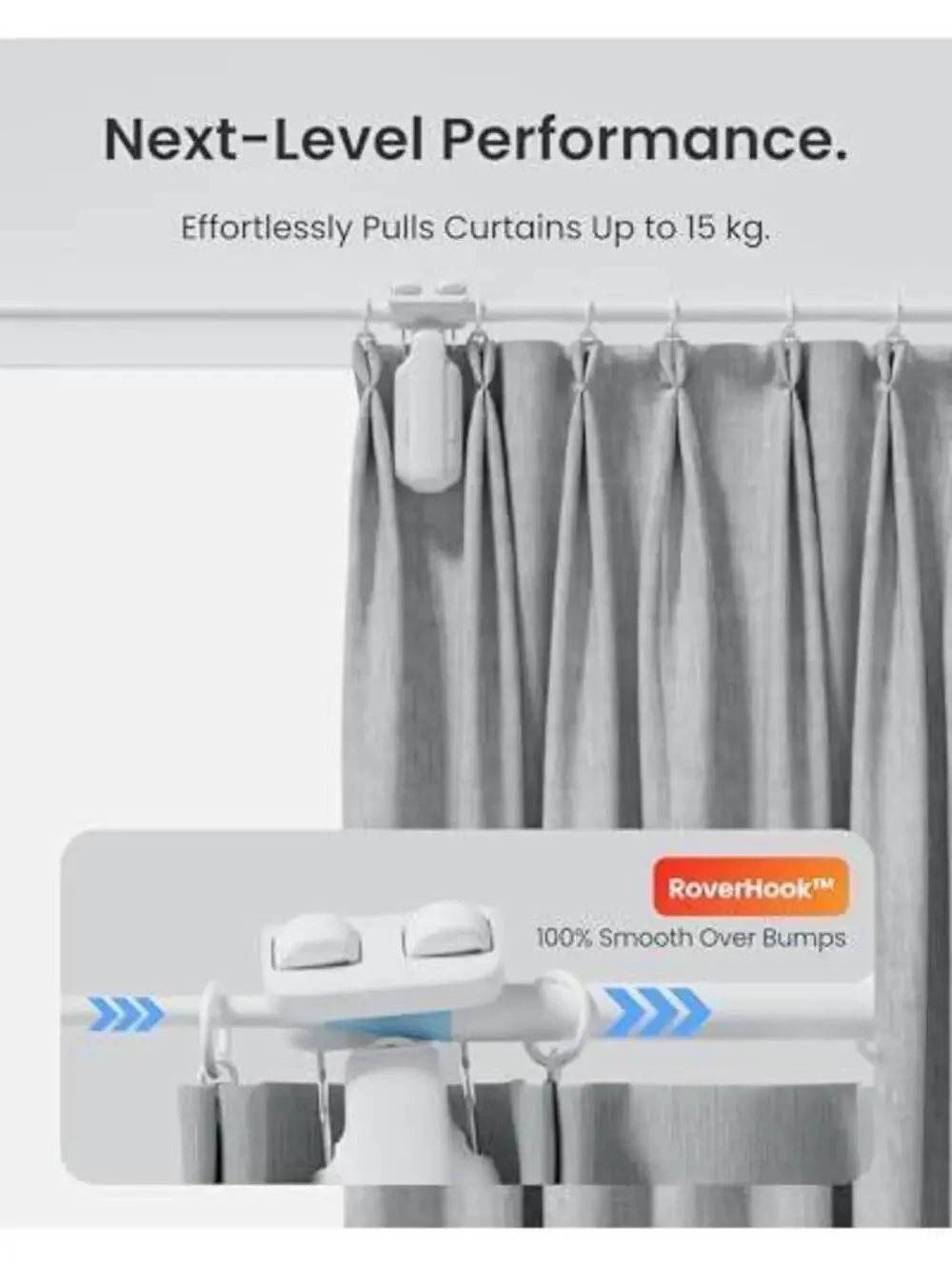 SwitchBot Automatic Curtain Opener Rod with Bluetooth, WiFi & App Control